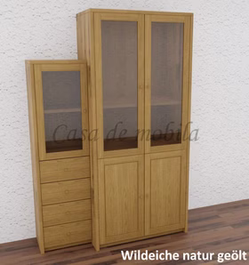 Massivholz Geschirrschrank CONTRA 134x199/161x46/33cm wildeiche massiv natur geölt Casa de mobila Goslar Massivholz Geschirrschrank CONTRA 134x199/161x46/33cm wildeiche massiv natur geölt Casa de mobila Goslar