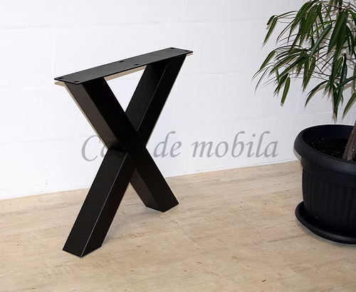 Tischgestell X-Profil 100x72x10cm PLATO Metall schwarz