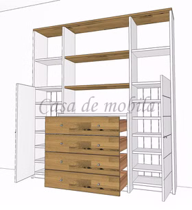 Büroregal 178x199x46/33 cm CONTRA Buche weiß, Wildeiche geölt Büroschrank 178x199x46/33 cm CONTRA Buche weiß, Wildeiche geölt