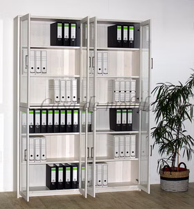 hohes Ordnerschrank mit Glastüren CONTRA 176x238x33cm kiefer massiv Weiss lackiert Casa de mobila Goslar hohes Ordnerschrank mit Glastüren CONTRA 176x238x33cm kiefer massiv Weiss lackiert Casa de mobila Goslar