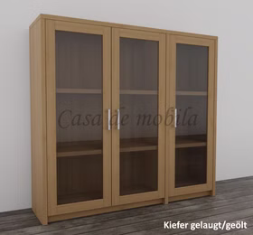 Kommode mit Glastüren 134x123x33cm Kiefer gelaugt/geölt von Casademobila Goslar Kommode mit Glastüren 134x123x33cm Kiefer gelaugt/geölt von Casademobila Goslar