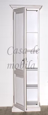 Hochschrank 65x217x47cm PINEA Pinie massiv weiß gebürstet Hochschrank 65x217x47cm PINEA Pinie massiv weiß gebürstet
