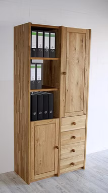 Arbeitszimmer 2teilig CONTRA Wildeiche massiv natur geölt 46cm Arbeitszimmer 2teilig CONTRA Wildeiche massiv natur geölt 46cm