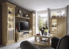pinienmöbel Wonzimmer set komplett landhaus decape sandfarbe PINEA Pinie massiv casademobila Goslar