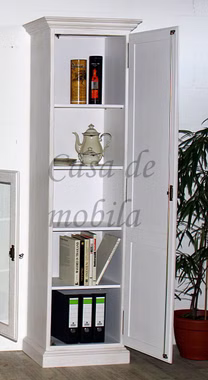pinienholz Esszimmerschrank schmal und hoch Rechs landhaus weiss PINEA Pinie massiv casademobila Goslar