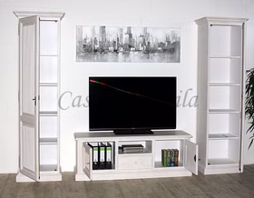 Spanische pinienmöbel Wohnwand set 3teilig landhaus weiss PINEA Pinie massiv casademobila Goslar Spanische pinienmöbel Wohnwand set 3teilig landhaus weiss PINEA Pinie massiv casademobila Goslar