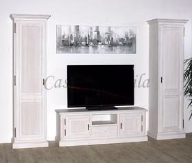 pinienmöbel Wohnwand set 3teilig landhaus weiss PINEA Pinie massiv casademobila Goslar pinienmöbel Wohnwand set 3teilig landhaus weiss PINEA Pinie massiv casademobila Goslar