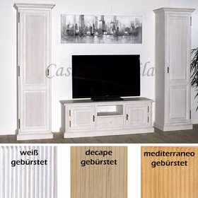 Wohnwand set 3teilig landhaus weiss sandfarbe honig PINEA Pinie massiv casademobila Goslar Wohnwand set 3teilig landhaus weiss sandfarbe honig PINEA Pinie massiv casademobila Goslar