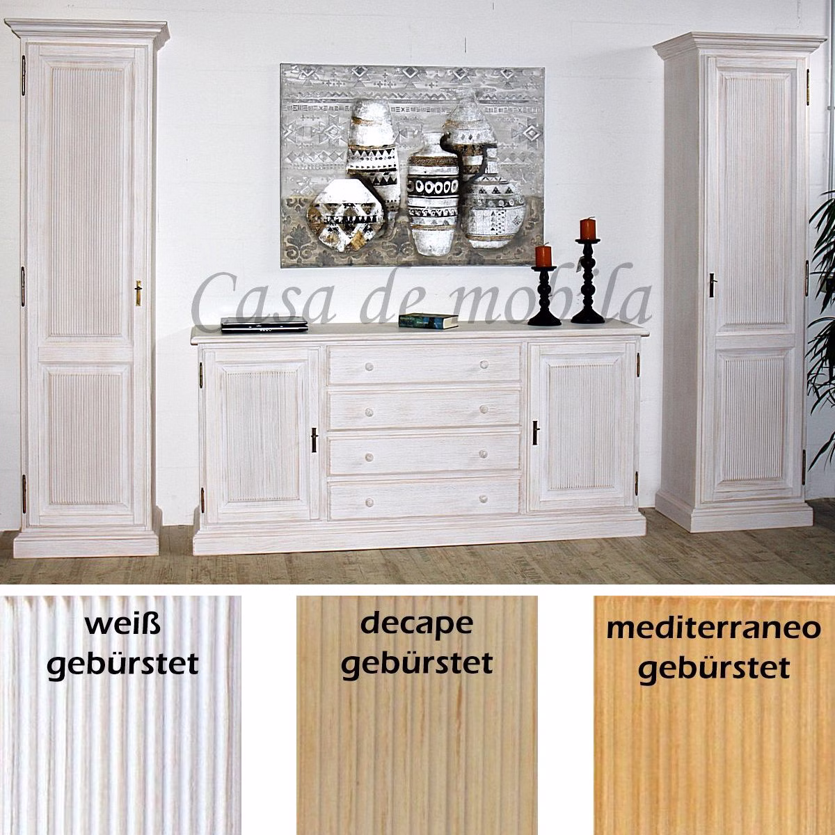 Anbauwand set 3teilig landhaus weiss sandfarbe honig PINEA Pinie massiv casademobila Goslar Anbauwand set 3teilig landhaus weiss sandfarbe honig PINEA Pinie massiv casademobila Goslar
