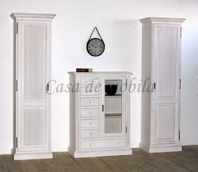 Anbauwand set 3teilig landhaus weiss sandfarbe honig PINEA Pinie massiv casademobila Goslar Anbauwand set 3teilig landhaus weiss sandfarbe honig PINEA Pinie massiv casademobila Goslar