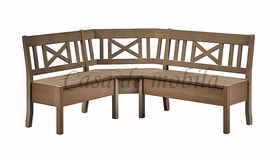 Eckbank 170x93x147cm FJORD Kiefer massiv gelaugt geölt Eckbank 170x93x147cm FJORD Kiefer massiv gelaugt geölt