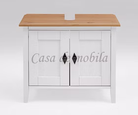 Badunterschrank 70x57x35cm BERGEN Kiefer weiß gelaugt lackiert Massivholz Badunterschrank BERGEN 70x57x35cm Kiefer massiv weiß gelaugt lackiert Casa de mobila Goslar