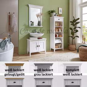 Badezimmer-Set 3teilig BERGEN Kiefer massiv weiß lasiert Badezimmer-Set 3teilig BERGEN Kiefer massiv weiß lasiert