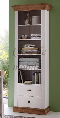 Kinderzimmer-regal mit Schubladen 65x202x45cm BERGEN Kiefer massiv 2farbig weiß / gelaugt Casa de Mobila Goslar Kinderzimmer-regal mit Schubladen 65x202x45cm BERGEN Kiefer massiv 2farbig weiß / gelaugt Casa de Mobila Goslar