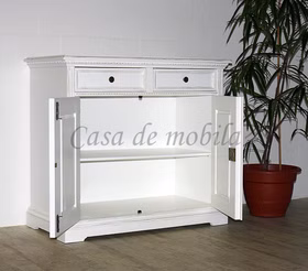 Massivholz Anrichte Victoria Landhaus Fichte massiv weiß Shabby Chic lackiert Casa de mobila Goslar Massivholz Anrichte Victoria Landhaus Fichte massiv weiß Shabby Chic lackiert Casa de mobila Goslar