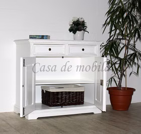 Kommode 2-türig 100x90x50cm VICTORIA Fichte massiv Massivholz kommode 2-türig 90x100x50cm Landhaus Fichte antikweiß lackiert casa de mobila Goslar