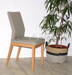 Esszimmerstuhl gepolstert 45x94x58cm LAURA Kernbuche natur geölt Wollfilz grau Casademobila Goslar Esszimmerstuhl gepolstert 45x94x58cm LAURA Kernbuche natur geölt Wollfilz grau Casademobila Goslar