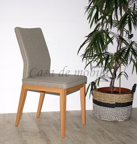 Gepolsterter Holzstuhl LAURA 45x94x58cm Wollfilz hellgrau Kernbuche massiv natur geölt Casademobila Goslar Gepolsterter Holzstuhl LAURA 45x94x58cm Wollfilz hellgrau Kernbuche massiv natur geölt Casademobila Goslar