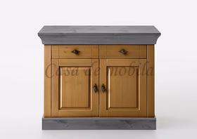 Buffetschrank kommode 108x197x45cm BERGEN Kiefer 2farbig gelaugt geölt / grau Farben lackiert Casa de mobila Goslar Buffetschrank kommode 108x197x45cm BERGEN Kiefer 2farbig gelaugt geölt / grau Farben lackiert Casa de mobila Goslar