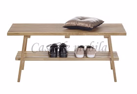 Massivholz garderobenbank mit ablage 100x45x35cm ALWAR Eiche massiv natur geölt casademobila Goslar Massivholz garderobenbank mit ablage 100x45x35cm ALWAR Eiche massiv natur geölt casademobila Goslar