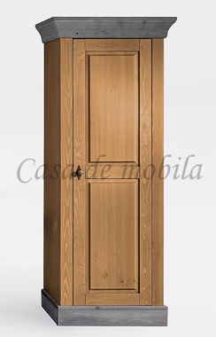 Schrank halbhoch 65x163x45 cm BERGEN Kiefer gelaugt / grau farben lackiert Schrank halbhoch 65x163x45 cm BERGEN Kiefernholz gelaugt / grau farben lackiert