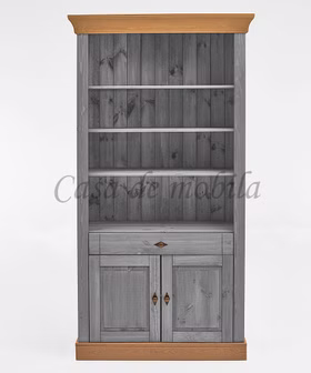 Landhaus regal mit türen und schublade 108x202x45cm BERGEN Kiefer massiv grau gelaugt geölt, 132 gra/lgf Casa de mobila Goslar Landhaus regal mit türen und schublade 108x202x45cm BERGEN Kiefer massiv grau gelaugt geölt, 132 gra/lgf Casa de mobila Goslar