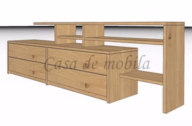 Massivholz TV-Lowboard mit Regal CONTRA 220x71x46/33cm wildeiche massiv Bianco geölt Casa de mobila Goslar Massivholz TV-Lowboard mit Regal CONTRA 220x71x46/33cm wildeiche massiv Bianco geölt Casa de mobila Goslar
