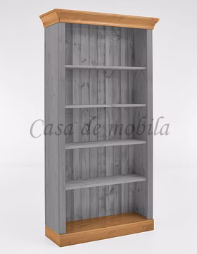 Bücherregal 108x202x38cm BERGEN Kiefer massiv grau / gelaugt geölt Casa de mobila Goslar Bücherregal 108x202x38cm BERGEN Kiefer massiv grau / gelaugt geölt Casa de mobila Goslar