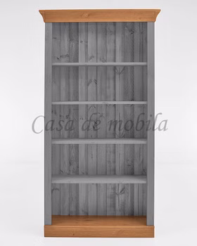 Büroregal 108x202x38cm BERGEN Kiefer massiv grau / gelaugt geölt Casa de mobila Goslar Büroregal 108x202x38cm BERGEN Kiefer massiv grau / gelaugt geölt Casa de mobila Goslar
