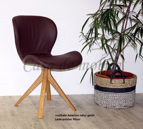 Schalenstuhl SKARA 50x81x60cm natur/Bianco geölt Colorado-Leder Schalenstuhl SKARA 50x81x60cm natur/Bianco geölt Colorado-Leder