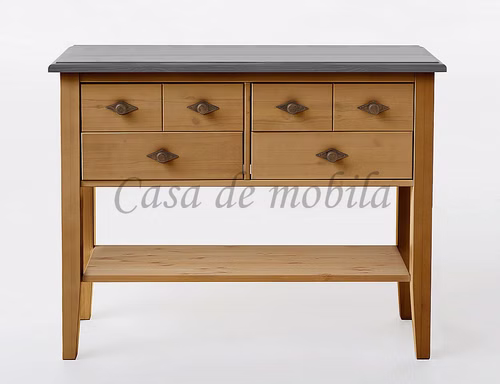 Konsolentisch 102x79x35cm BERGEN Kiefer 2farbig gelaugt geölt / grau Konsolentisch 102x79x35cm BERGEN Kiefer 2farbig gelaugt geölt / grau