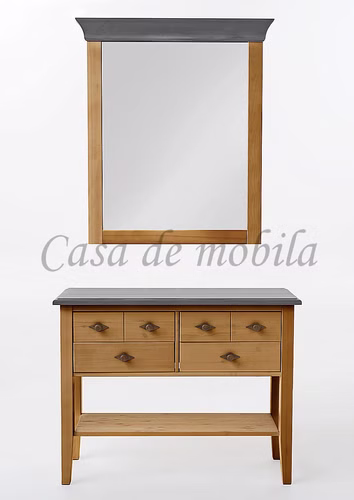 Konsolentisch 102x79x35cm BERGEN Kiefer 2farbig gelaugt geölt / grau Konsolentisch 102x79x35cm BERGEN Kiefer 2farbig gelaugt geölt / grau