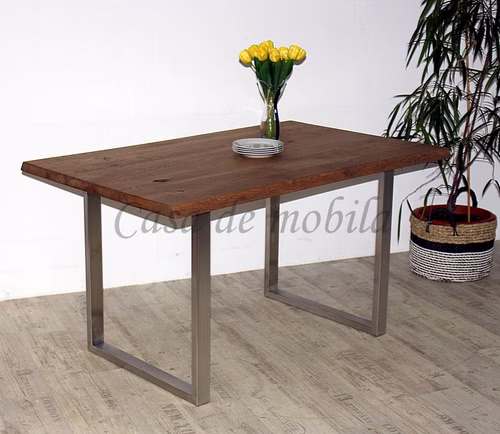 Esstisch 140x76x90cm FARGO Wildeiche massiv Räucheröl