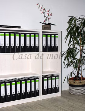 Vollholz stollenregal Bücherregal holz CONTRA kiefer massiv weiss casademobila