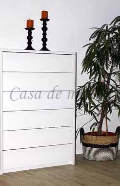 Schubladenkommode 89x123x46cm CONTRA Kernbuche weiß lackiert Schubladenkommode CONTRA 89x123x46cm Kernbuche weiß lackiert Casa de mobila Goslar