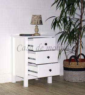 Massivholz Nachtschrank mit Schubladen ANTON 46x65x36cm Kernbuche massiv weiß lackiert, 3703-03 casademobila Goslar Massivholz Nachtschrank mit Schubladen ANTON 46x65x36cm Kernbuche massiv weiß lackiert, 3703-03 casademobila Goslar