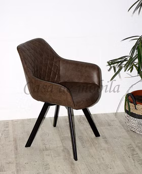 Drehstuhl 60x82x62cm RINGO Metall-Gestell Lederimitat braun Drehstuhl RINGO 60x82x62cm Metallbeine schwarz Lederimitat braun Casa de mobila Goslar