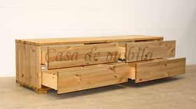 TV-Kommode mit Schubladen 176x46x46cm CONTRA Kiefer massiv Massivholz Fernsehschrank mit schubladen CONTRA 176x46x46cm Kiefer geölt Casa de mobila Goslar