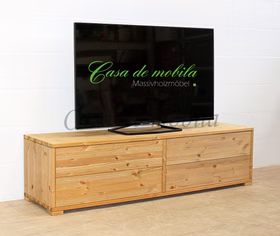 TV-Kommode mit Schubladen 176x46x46cm CONTRA Kiefer massiv Massivholz TV-Kommode mit schubladen CONTRA 176x46x46cm Kiefer massiv gelaugt geölt Casa de mobila Goslar