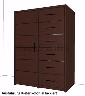 Massivholz Hochkommode CONTRA Kiefer massiv Cuba kolonial Dunkelbraun lackiert casademobila Goslar Massivholz Hochkommode CONTRA Kiefer massiv Cuba kolonial Dunkelbraun lackiert casademobila Goslar