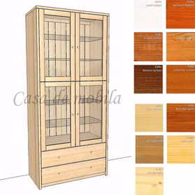 Vitrine 89x199x46cm CONTRA Kiefer massiv Vitrine 89x199x46cm CONTRA Kiefer massiv