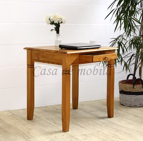 Esstisch 80x80x65cm DECOR Pappel massiv honigfarben lackiert