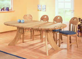 Massivholz Ausziehbarer Esstisch rund SILKE Kiefer massiv gelaugt geölt casademobila Goslar Massivholz Ausziehbarer Esstisch rund SILKE Kiefer massiv gelaugt geölt casademobila Goslar