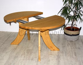 Massivholz Tisch rund ausziehbar 120 cm SILKE Kiefer massiv gelaugt geölt casademobila Goslar Massivholz Tisch rund ausziehbar 120 cm SILKE Kiefer massiv gelaugt geölt casademobila Goslar