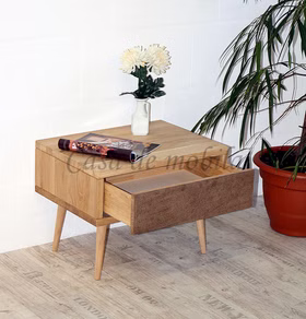 Nachtschrank MODERN SLEEP Wildeiche Bianco geölt Leder braun casademobila Goslar Nachtschrank MODERN SLEEP Wildeiche Bianco geölt Leder braun casademobila Goslar