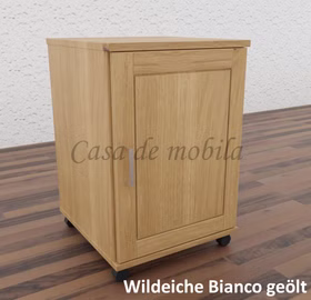 Massivholz Rollcontainer mit Holztür CONTRA 46x69x49cm Wildeiche massiv Bianco geölt Casa de mobila Goslar Massivholz Rollcontainer mit Holztür CONTRA 46x69x49cm Wildeiche massiv Bianco geölt Casa de mobila Goslar