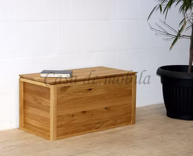 Massivholz Flachdeckeltruhe HARZ 80x40x40cm Wildeiche massiv natur geölt Casademobila Goslar Massivholz Flachdeckeltruhe HARZ 80x40x40cm Wildeiche massiv natur geölt Casademobila Goslar