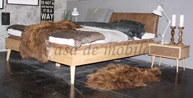 Massivholz Bett Ab.140cm MODERN SLEEP Kopfteil 7 Echtleder braun Wildeiche massiv weiß Bianco geölt Casa de mobila Goslar Massivholz Bett Ab.140cm MODERN SLEEP Kopfteil 7 Echtleder braun Wildeiche massiv weiß Bianco geölt Casa de mobila Goslar