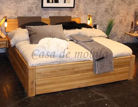 Schubladenbett EASY SLEEP Wildeiche massiv natur geölt Schubladenbett EASY SLEEP Wildeiche massiv natur geölt