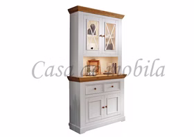 Buffetschrank I 109x214x42cm FLAIR Kiefer weiß eichefarben geölt Buffetschrank schmal landhaus FLAIR Kiefer massiv weiß eichefarben gelaugt geölt Casa de mobila Goslar